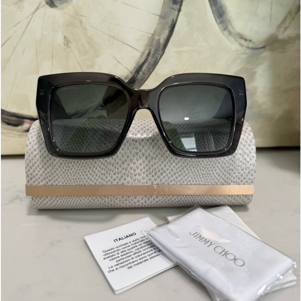 SOLD❤️✨JIMMY CHOOSE Eleni glittery sunglasses 🖤 - Picture 2 of 16
